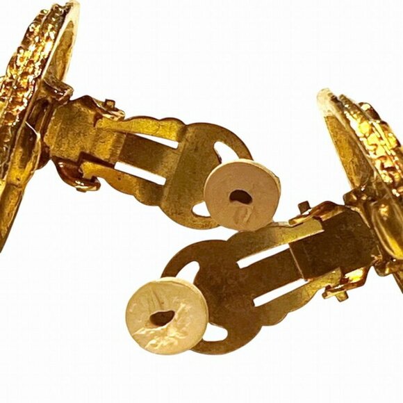 CHANEL Gold Logo Earrings - Picture 5 of 9